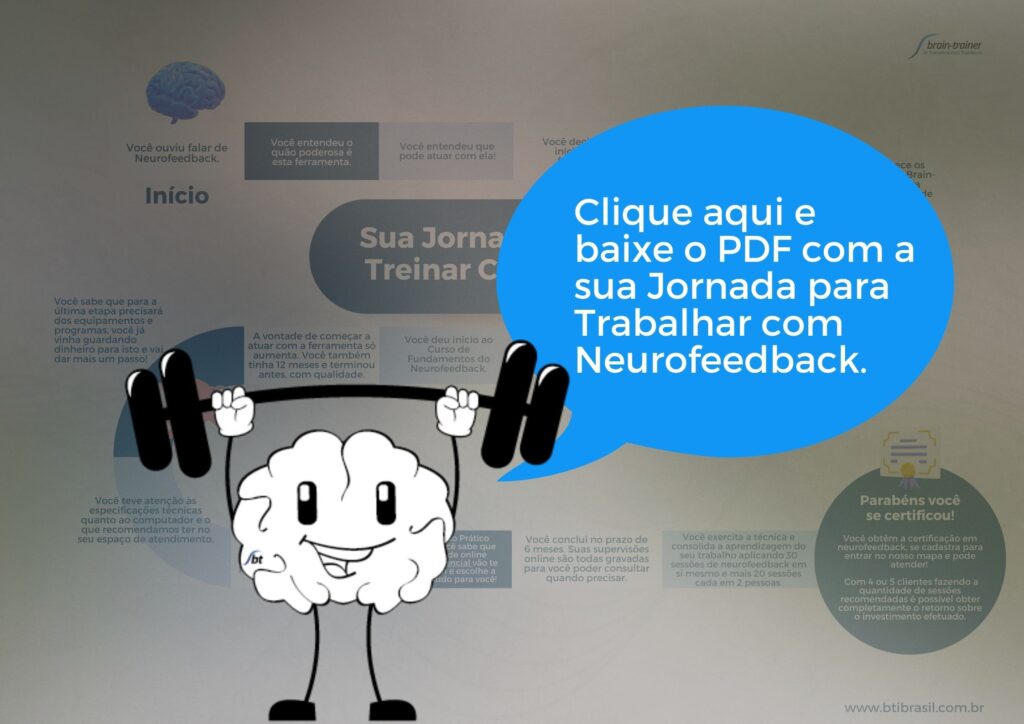 Cérebro Treinando "falando" para clicar para baixar o PDF com a jornada para trabalhar com neurofeedback